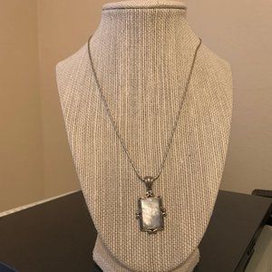Artisan Sterling Silver Necklace Mother of Pearl
